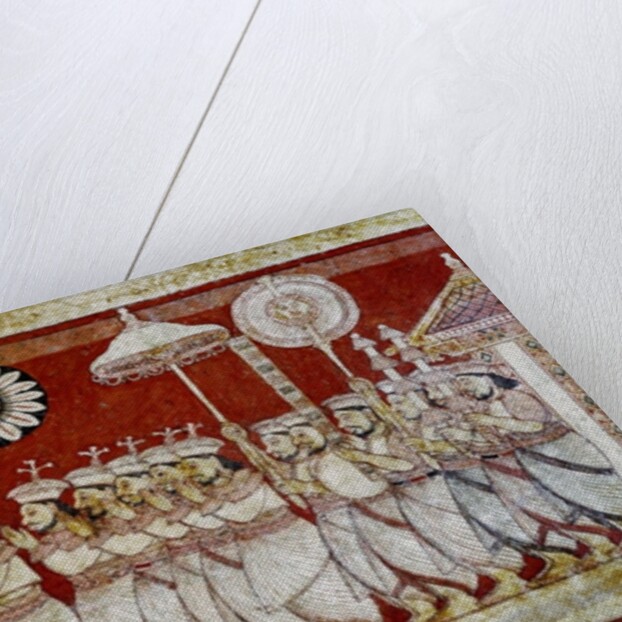 Detail of wall painting in the Degaldoruwa Vihraya Temple by Sri Lankan School