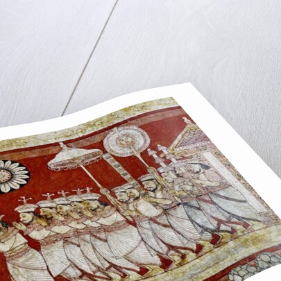 Detail of wall painting in the Degaldoruwa Vihraya Temple by Sri Lankan School