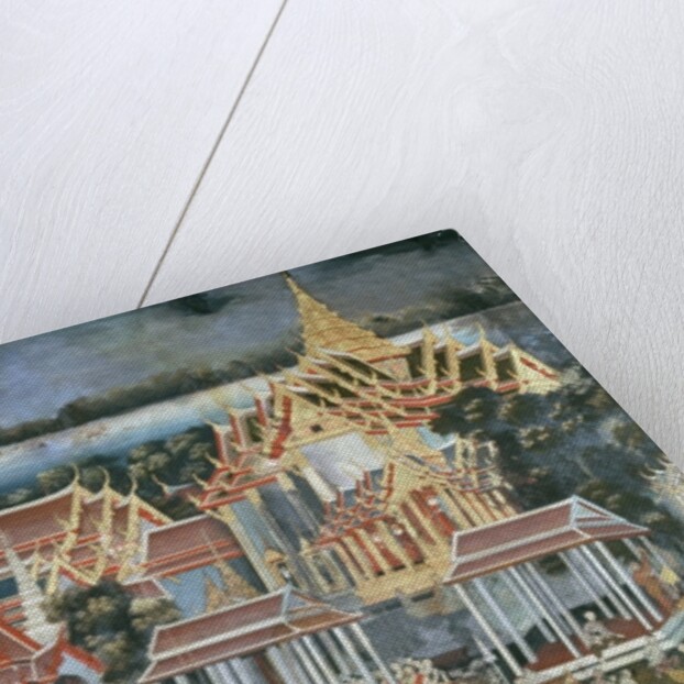 Offerings made to monks in the Temple of the Emerald Buddha, 1864 by Thai School