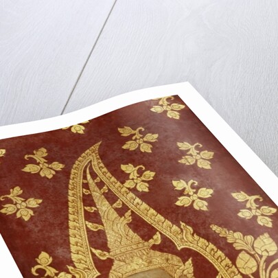 Rattanakosin style door panel with image of a deity, c.1860 by Thai School