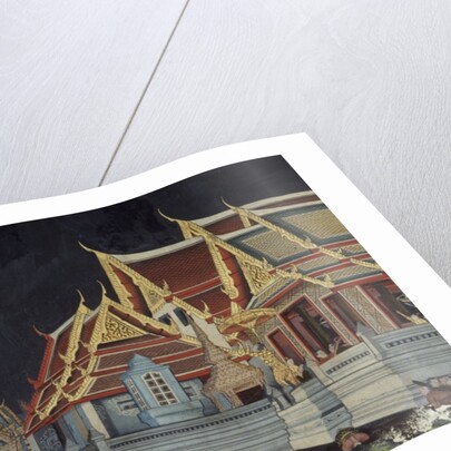 Detail of King Mongkut watching an eclipse of the sun by School Thai