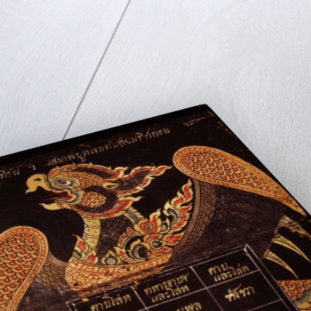 Leaf of a manuscript on Thai military art depicting the image of a Garuda, 1815 by Thai School