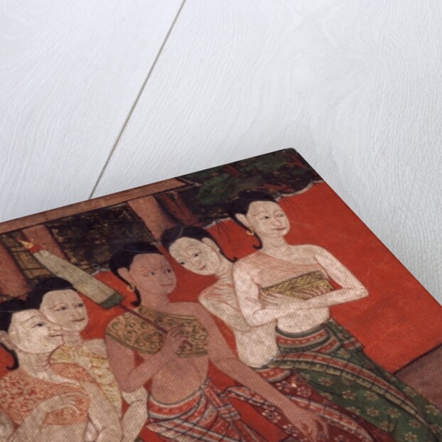 Detail showing a group of women, late 19th century by Thai School