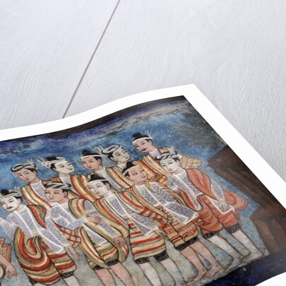 A group of Thai yai men by Thai School