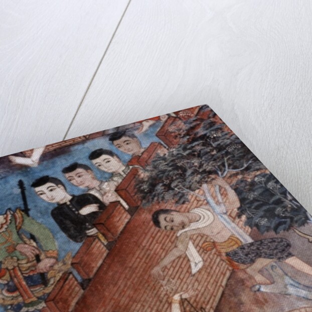 Detail from a mural in the Viharn laikam at Wat Phra Singh by Thai School