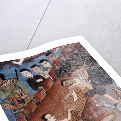 Detail from a mural in the Viharn laikam at Wat Phra Singh by Thai School