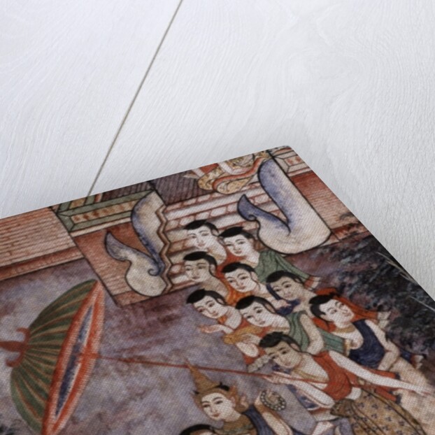 Detail from a mural at Wat Phra Singh by Thai School