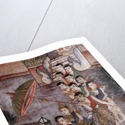 Detail from a mural at Wat Phra Singh by Thai School