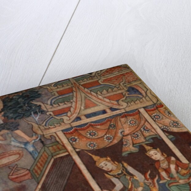 Detail from a mural in the Viharn laikam at Wat Phra Singh by Thai School