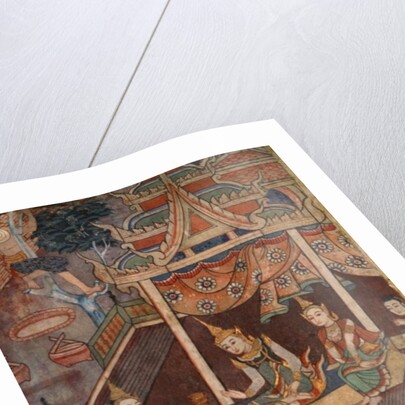 Detail from a mural in the Viharn laikam at Wat Phra Singh by Thai School