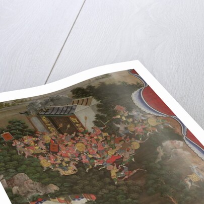 Scene with Chinese influence, Sala Geng, Wat Bowonniwet Vihara, Bangkok by Thai School