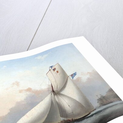 A Cutter Yacht in Plymouth Sound by Nicholas Matthews Condy