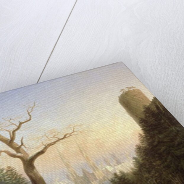 Winter Landscape with Gothic Church, 1821 by Carl Wilhelm Goetzloff