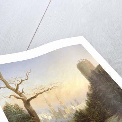 Winter Landscape with Gothic Church, 1821 by Carl Wilhelm Goetzloff