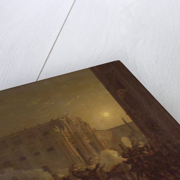 The Burning of Catania after the Town's Conquest by the Bern Regiment in 1849, 1849 by Carl Wilhelm Goetzloff