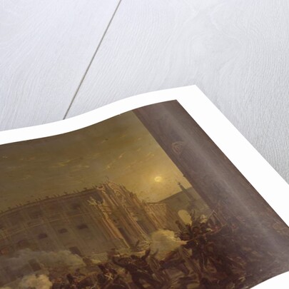 The Burning of Catania after the Town's Conquest by the Bern Regiment in 1849, 1849 by Carl Wilhelm Goetzloff