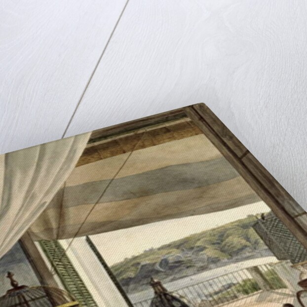 View from a Room with a Balcony over the Gulf of Naples, 1826 by Carl Wilhelm Goetzloff