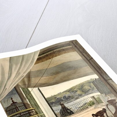 View from a Room with a Balcony over the Gulf of Naples, 1826 by Carl Wilhelm Goetzloff