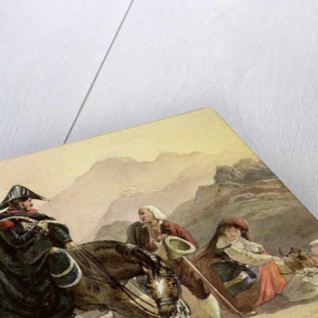 Mounted Italian Policeman with Rural Folk, c.1830 by Carl Wilhelm Goetzloff