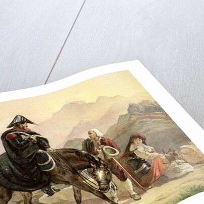 Mounted Italian Policeman with Rural Folk, c.1830 by Carl Wilhelm Goetzloff