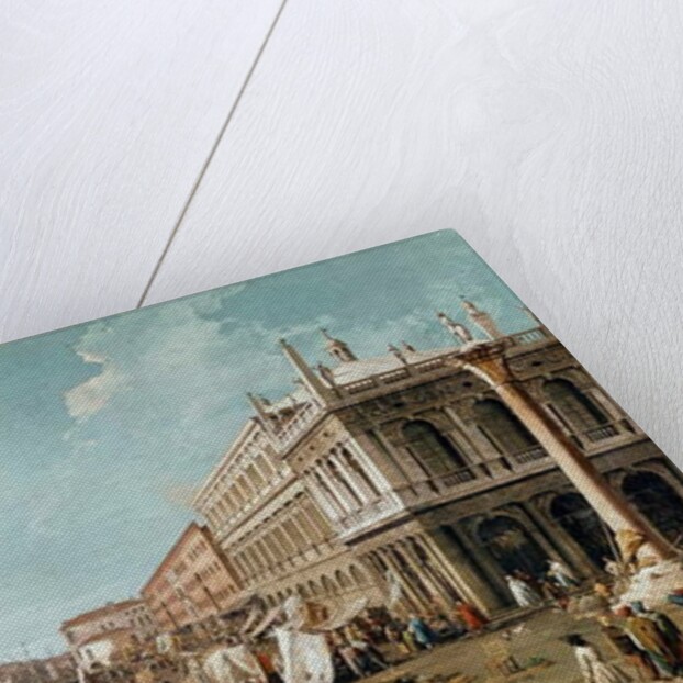 View of the Molo, the Biblioteca Marciana and the Column of St. Theodore, Venice, 1735 by (1697-1768) Canaletto