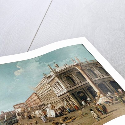 View of the Molo, the Biblioteca Marciana and the Column of St. Theodore, Venice, 1735 by (1697-1768) Canaletto