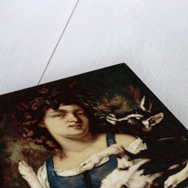 A country girl with a kid by Gustave Courbet