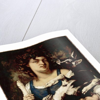 A country girl with a kid by Gustave Courbet