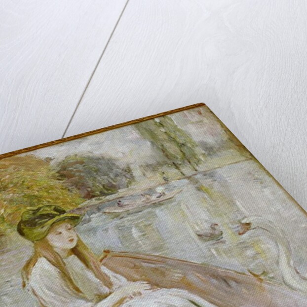 Jeanne Fourmanoir Aside the Lake. by Berthe Morisot