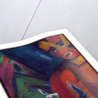 A Man and a Little Monkey by Franz Marc