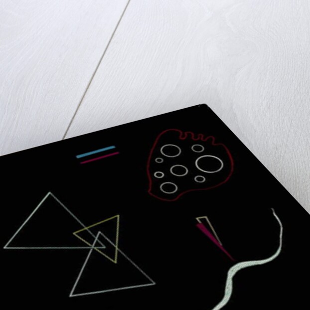 Three Triangles Painting by Vassily Kandinsky Venice, Galleria by Arte Moderna by Wassily Kandinsky