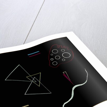 Three Triangles Painting by Vassily Kandinsky Venice, Galleria by Arte Moderna by Wassily Kandinsky