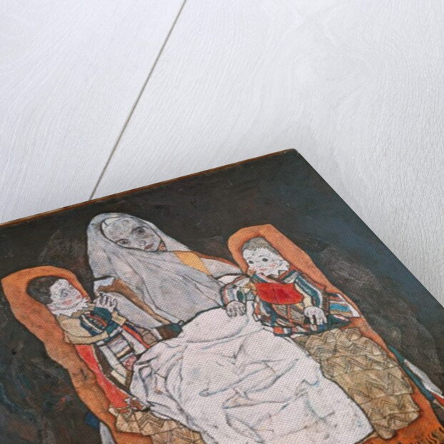 Mother with her two children, III Painting by Egon Schiele 1914 Vienna, Museum Karlsplatz by Egon Schiele