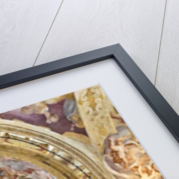 The dome with the representation of the Coronation of the Virgin, detail, last twenty-seventeenth century by Domenico the Elder Piola