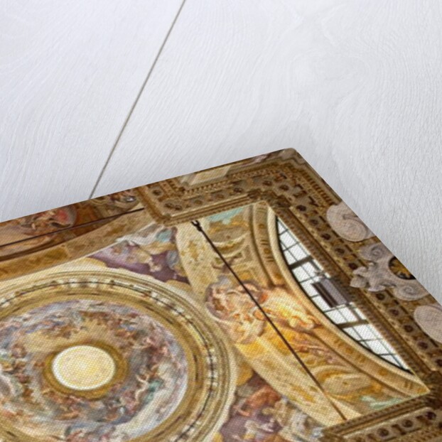 The dome with the representation of the Coronation of the Virgin, detail, last twenty-seventeenth century by Domenico the Elder Piola