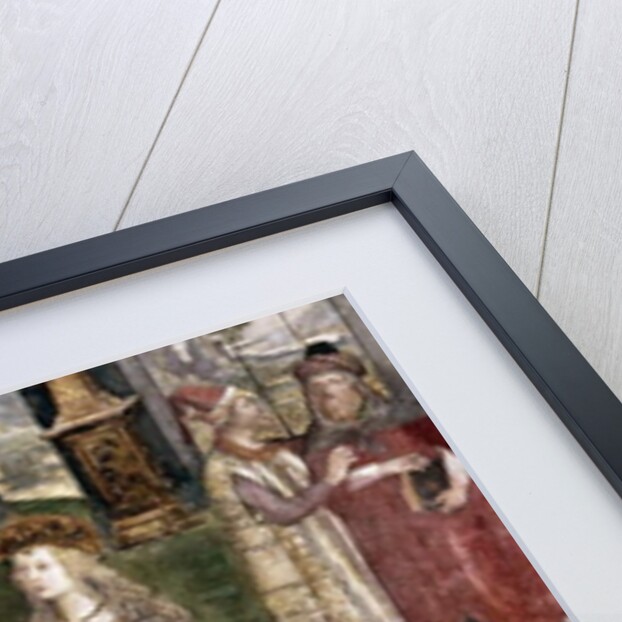 Detail of the dispute of St. Catherine of Alexandria with the philosopher, in front of the Roman Emperor Maxentius by Bernardino di Betto Pinturicchio