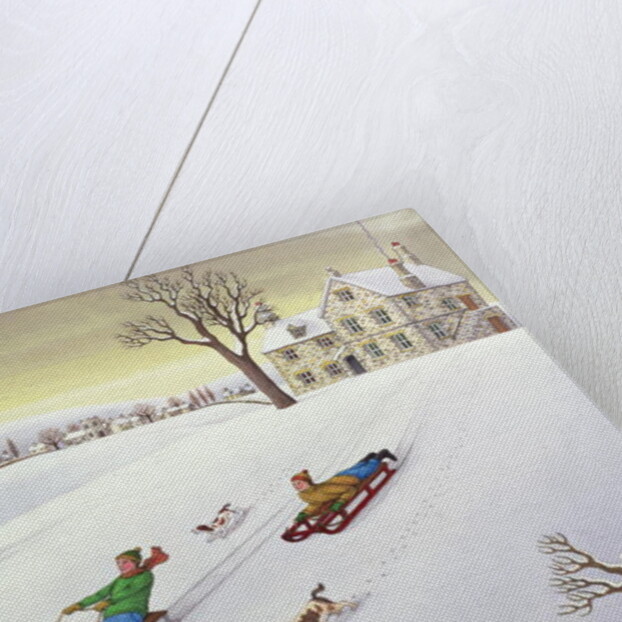 Tobogganing, 1986 by Larry Smart