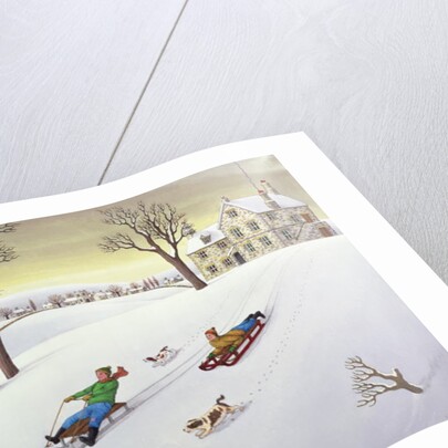 Tobogganing, 1986 by Larry Smart