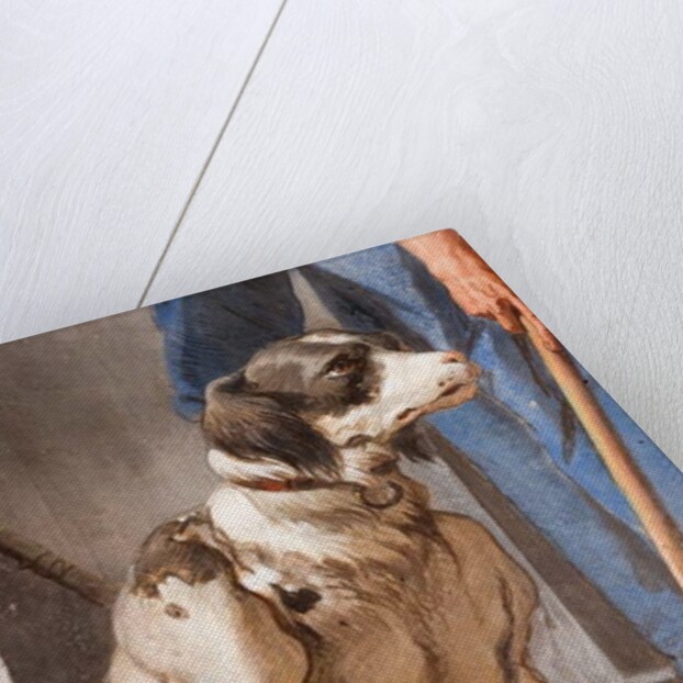 Dog, Detail of The Greek Fleet in Aulis by Giovanni Battista (1696-1770) Tiepolo