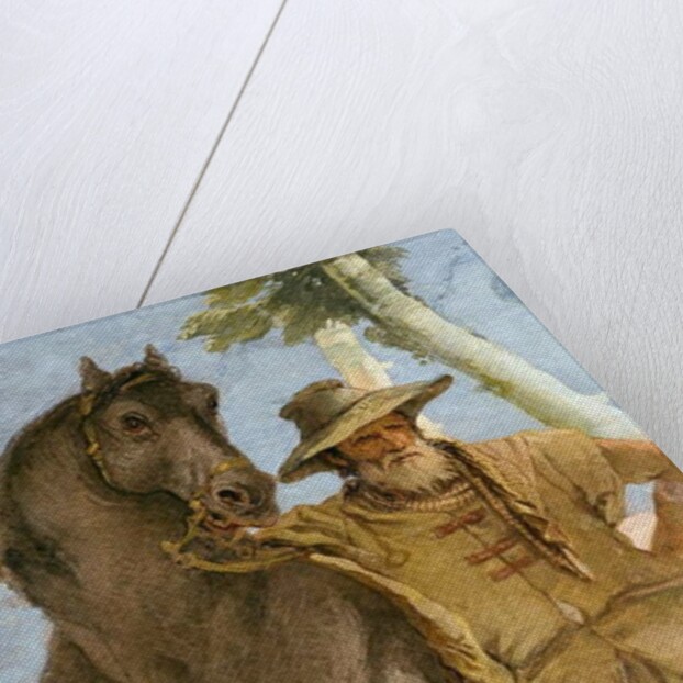 Detail of Peasant by Giovanni Battista Tiepolo