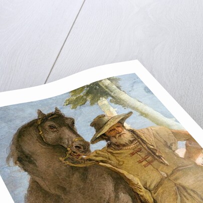 Detail of Peasant by Giovanni Battista Tiepolo