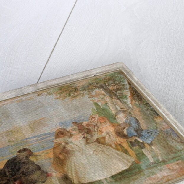 Minuet with Pantaloon and Colombine by Giandomenico (1727-1804) Tiepolo