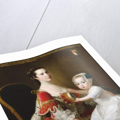Portrait of Catherine Compton Countess of Egmont and her Eldest Son Charles Perceval 1758 by Thomas Hudson