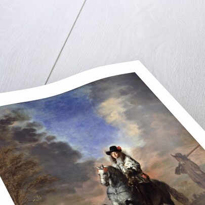 Equestrian Portrait of a Man with a Page by Thomas de Keyser