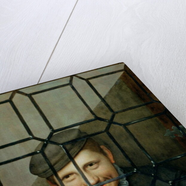 A Boy Looking through a Casement Window by Flemish School