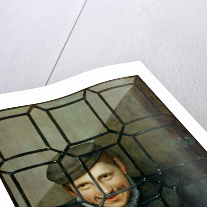 A Boy Looking through a Casement Window by Flemish School
