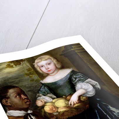 A Young Girl Being Offered a Basket of Fruit by a Servant, c.1650 by English School