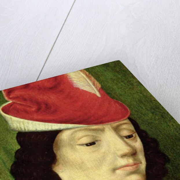 Portrait of a Young Man by (fl.c.1483-c.1529) (after) Master of Moulins