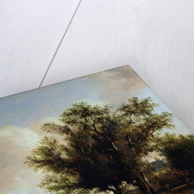 A View of Leiden with figures resting in the foreground by Anthony Jansz van der Croos