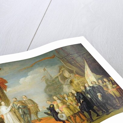 Charles V leaving the town of Dort by David the Elder Teniers